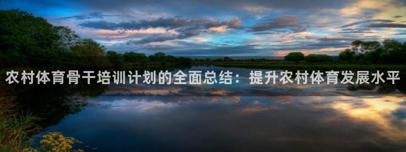 欧陆娱乐计划预测软件：农村体育骨干培训计划的全面总结