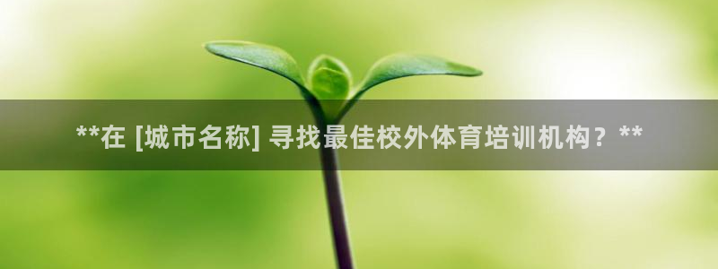 欧陆娱乐打什么方案：**在 [城市名称] 寻找最佳校外体育培